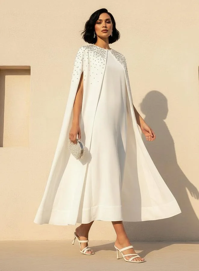 ايكونيك Iconic Maxi Stone Embellished Cape